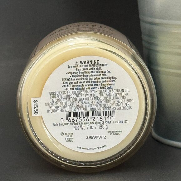 BBW Mahogany Vanilla White Barn Bath & Body Works Mason Jar Single Wick Candle - Picture 9 of 10